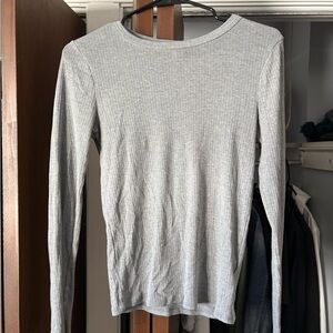 Wild Fable Heather Gray Ribbed Top